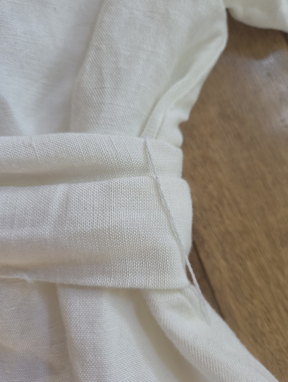 Urban Outfitters Linen Blend Ruffle Sleeve Tie Waist Mini Dress XS - Picture 6 of 8